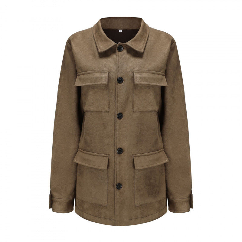 Damen praktische Jacke im modernen Look mit aufgesetzten Taschen Drune