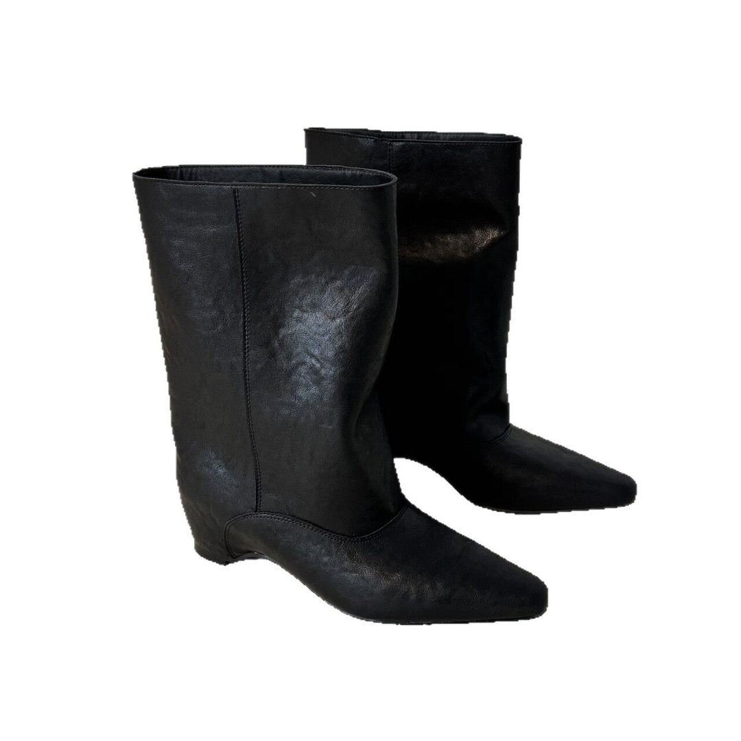 Damen Stilvolle Stiefeletten mit spitzem Fuß Drune