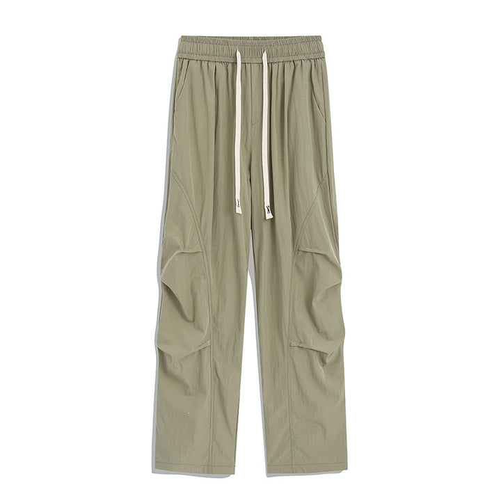Herren Utility-Cargo-Loungehose mit Tunnelzugbund, Mehrfachtaschen & weitem Bein Drune