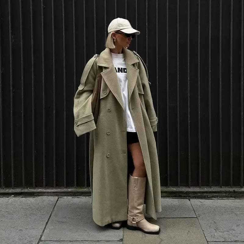 Damen Federgewicht Oversize-Mantel Drune