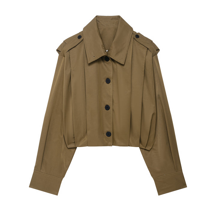 Damen lässige cropped Jacke Drune