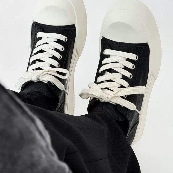 Damen Plateau-Sneaker im minimalistischen Design mit dicker Sohle Drune