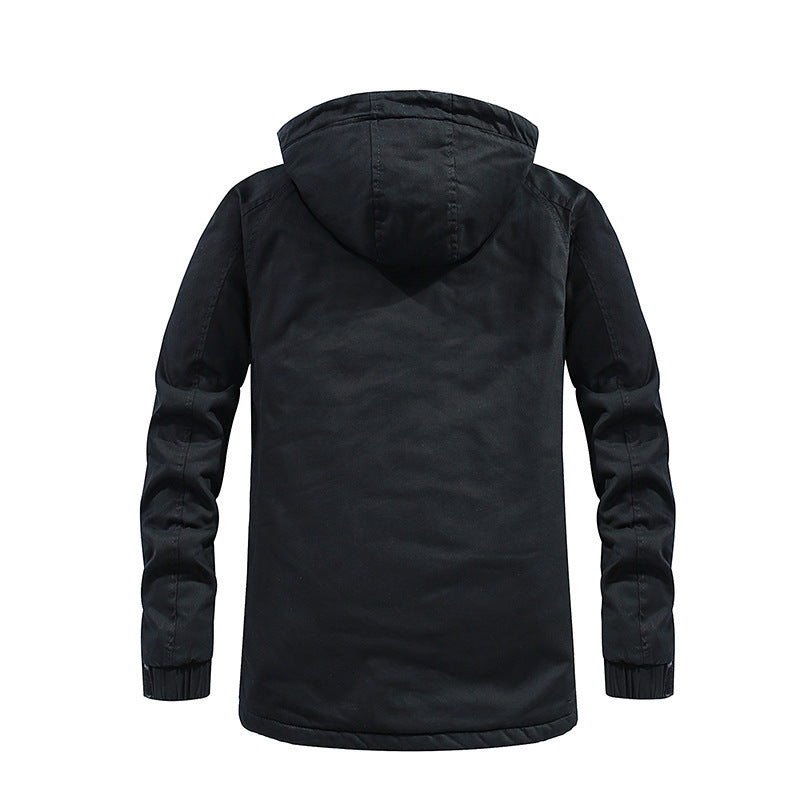 Herren Urbaner Fieldparka mit durchgehendem Teddyfleece‑Futter und Mehrfachtaschen Drune
