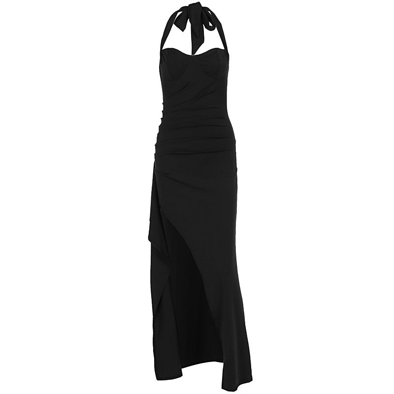Damen Elegantes Abendkleid mit raffiniertem Schlitz und trägerlosem Design Drune