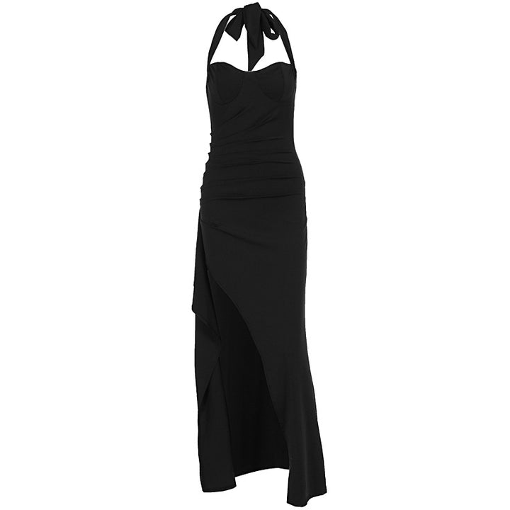Damen Elegantes Abendkleid mit raffiniertem Schlitz und trägerlosem Design Drune