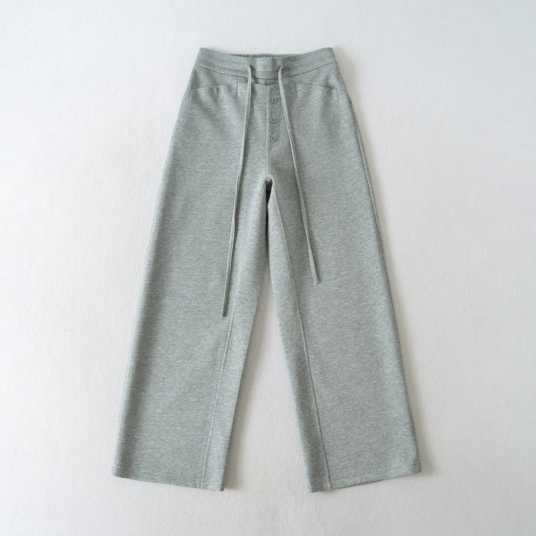 Damen weite Culotte aus hochwertigem Material mit dekorativen Knopfdetails Drune