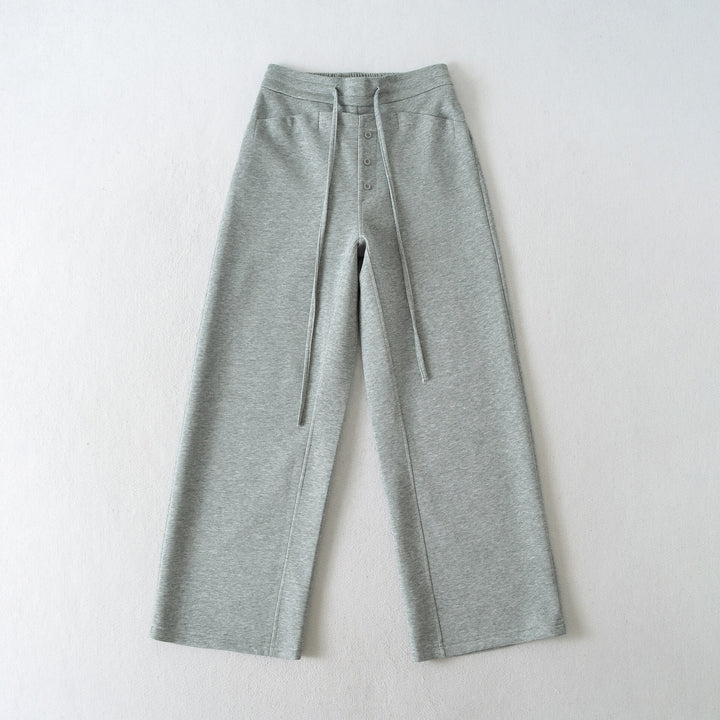 Damen weite Culotte aus hochwertigem Material mit dekorativen Knopfdetails Drune