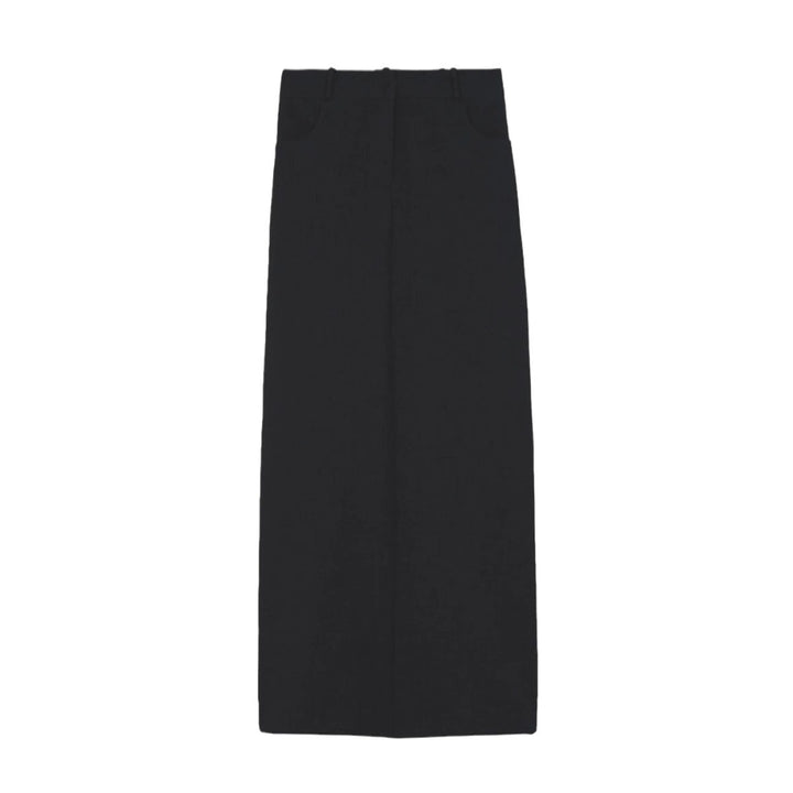 Damen Eleganter Maxirock mit Gürtelschlaufen und klassischer Silhouette Drune
