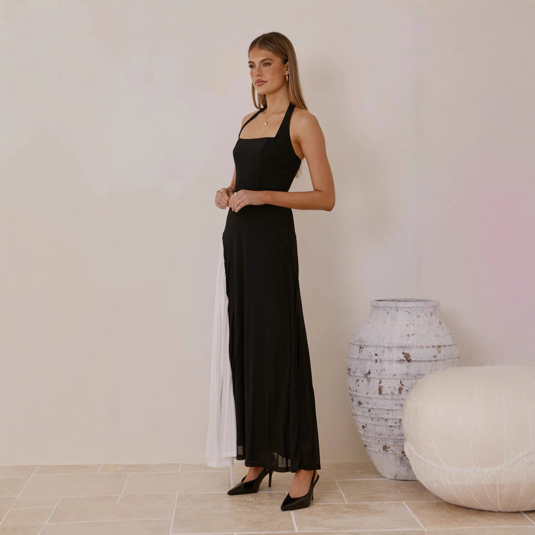 Damen Abendkleid mit asymmetrischem Schnitt und eleganten Akzenten Drune
