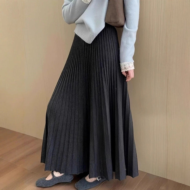 Damen Fließender Midirock mit elegantem Plissee Drune
