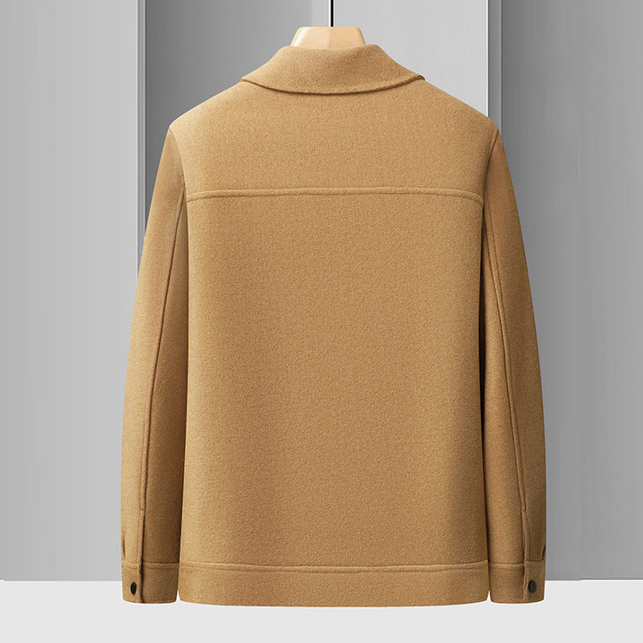 Herren Wollfilz-Truckerjacke mit Pattentaschen und Druckknopfverschluss Drune