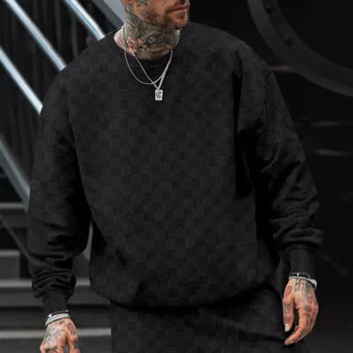 Herren bequemer Sweatshirt mit stilvollem Strukturdesign und elastischem Bündchen Drune