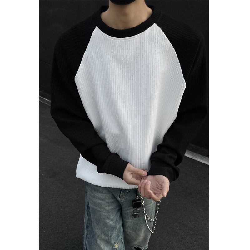 Herren Sportlicher Raglan-Pullover mit Struktur Drune