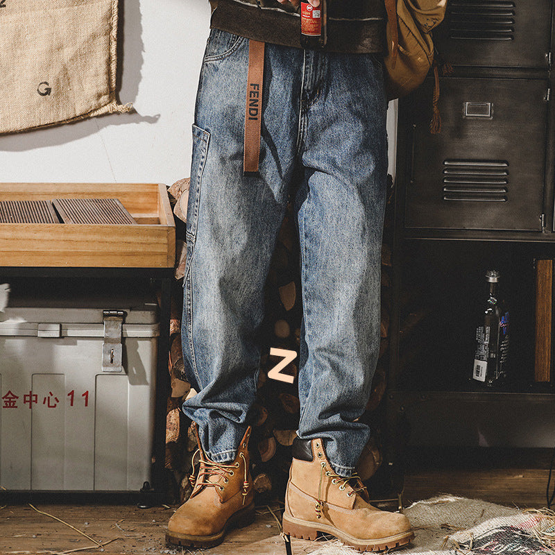 Herren Bequeme Utility Cargo-Hose Drune