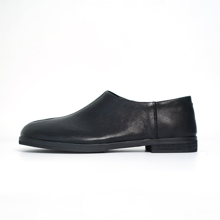 Damen Elegante und bequeme Slippers aus hochwertigem Leder mit offenem Fersenbereich Drune