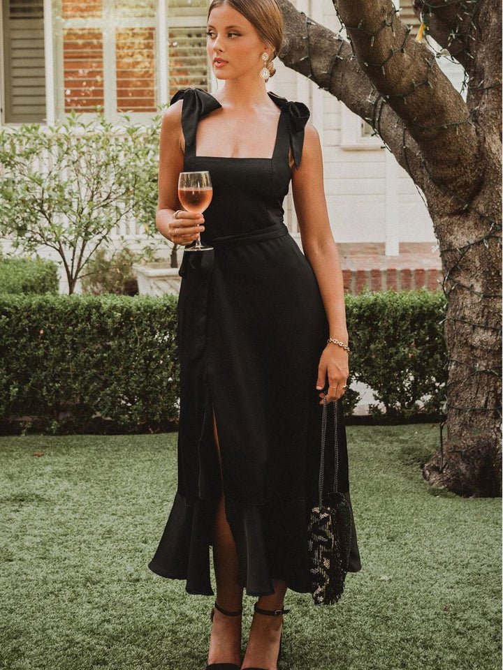 Damen Maxikleid mit elegantem Schnitt und seitlichem Schlitz Drune