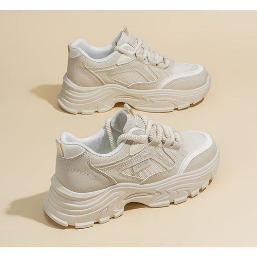 Damen Chunky Sneakers mit dämpfender Sohle und atmungsaktiver Obermaterialstruktur Drune