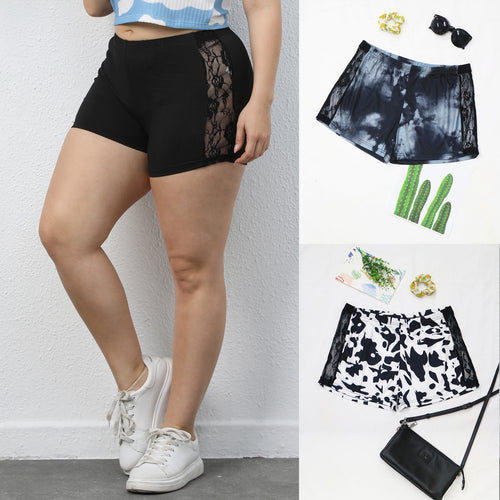 Damen lässiges Cropped T-Shirt mit Wolkenmuster Drune