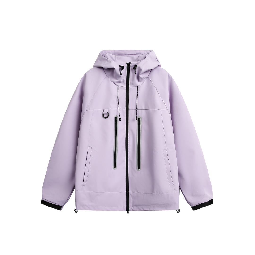 Damen Wasserdichte Parka-Jacke mit Kapuze und versiegelten Reißverschlüssen Drune