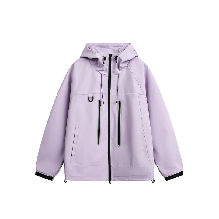Damen Wasserdichte Parka-Jacke mit Kapuze und versiegelten Reißverschlüssen Drune