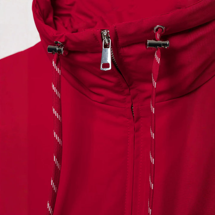 Damen Kurze Oversize-Utility-Jacke mit hohem Stehkragen, Kordelzug und elastischem Saum Drune