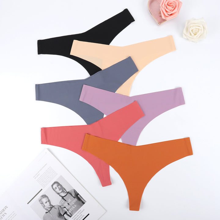 Damen Hochgeschnittener Tanga aus elastischer Mikrofaser mit nahtloser Verarbeitung Drune