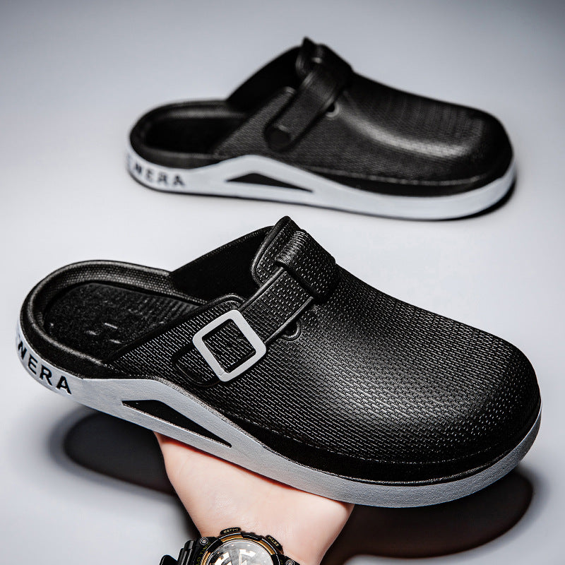 Herren Moderne Freizeit-Clogs mit strukturierter Oberfläche und anatomischer Dämpfungssohle Drune