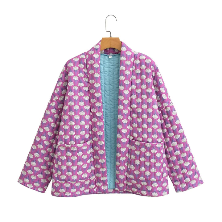 Damen Modische Steppjacke mit einzigartigem grafischem Muster Drune