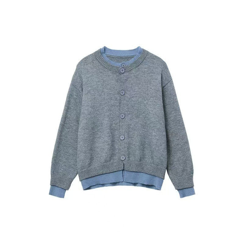 Damen Oversized Strickjacke mit Knopfleiste Drune