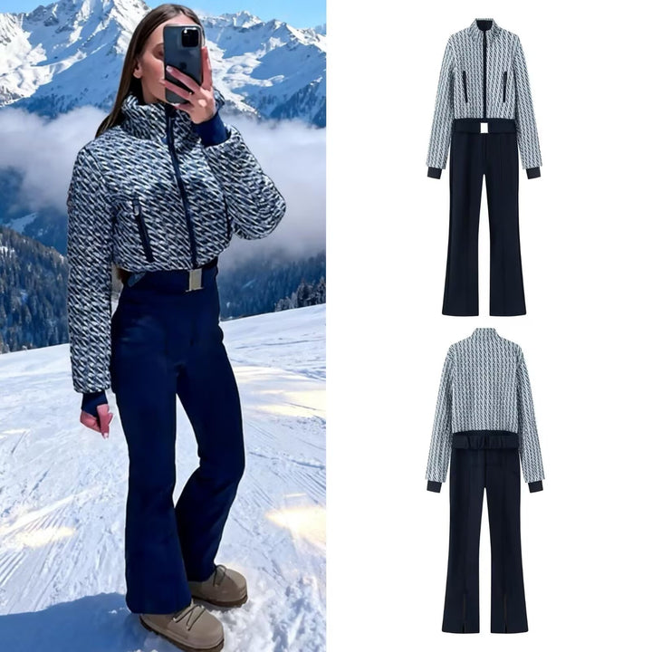 Damen Funktionaler Utility-Overall mit Reißverschlüssen und Taillengürtel Drune