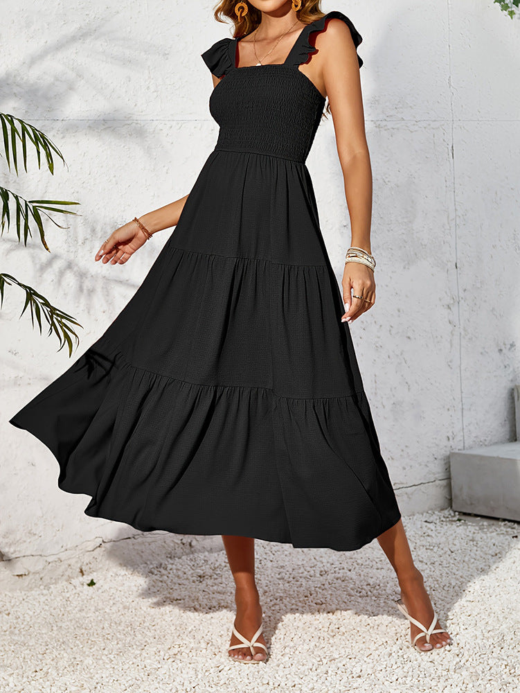 Damen Sommerliches Maxikleid mit zauberhaften Rüschendetails Drune