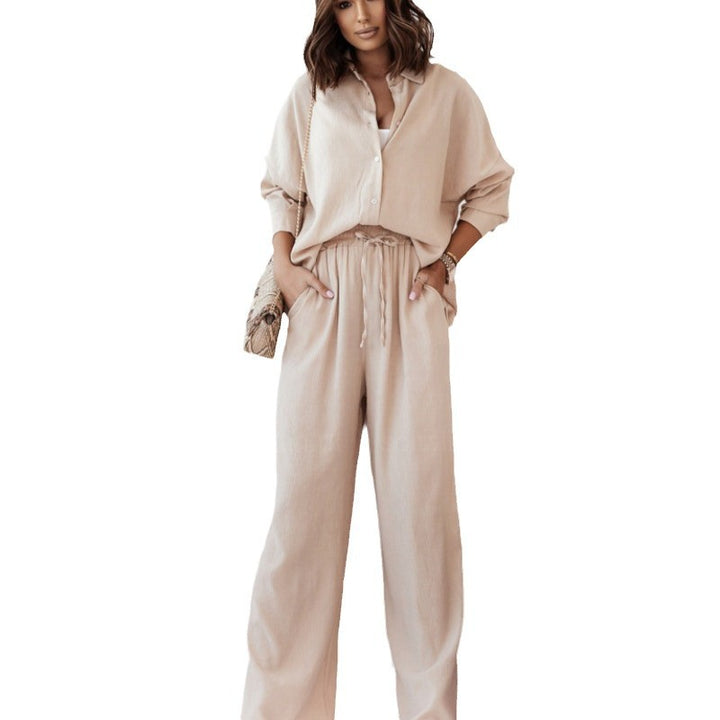 Damen Elegantes Freizeitanzug-Set mit lockerem Schnitt und feinem Stoff Drune