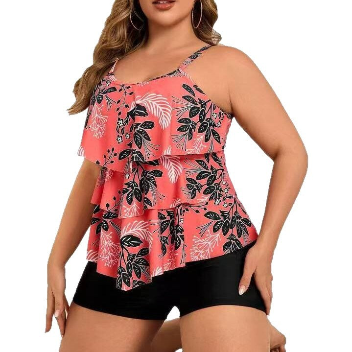 Damen Tankini-Oberteil mit modernem Rüschendesign und elastischem Schnitt Drune
