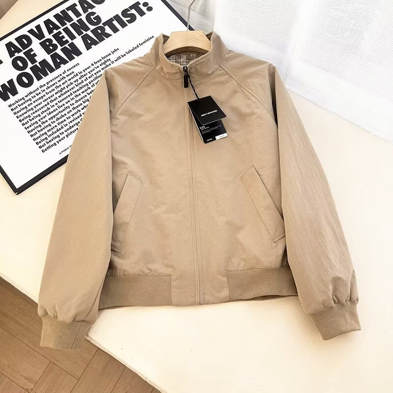 Damen modische Übergangsjacke mit hohem Kragen und praktischen Taschen Drune