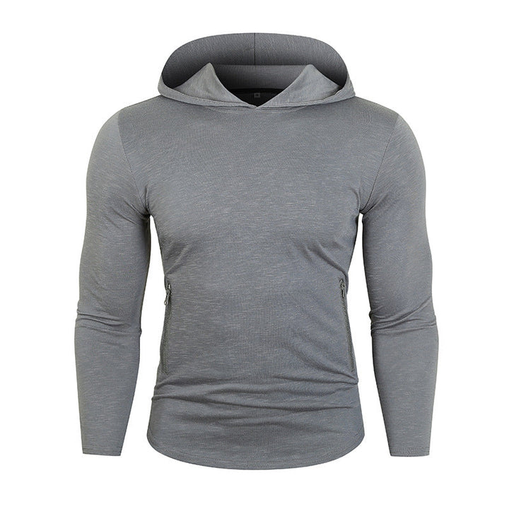 Herren Sportlicher Kapuzenpullover mit funktionalen Reißverschlusstaschen Drune