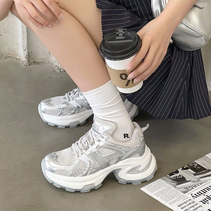 Damen Sportliche Sneakers mit atmungsaktivem Obermaterial und dämpfender Sohle Drune