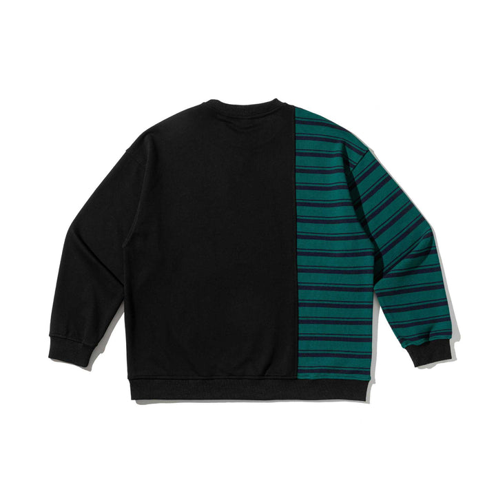 Herren Oversize-Sweatshirt im zweifarbigen Blockdesign mit Streifen Drune