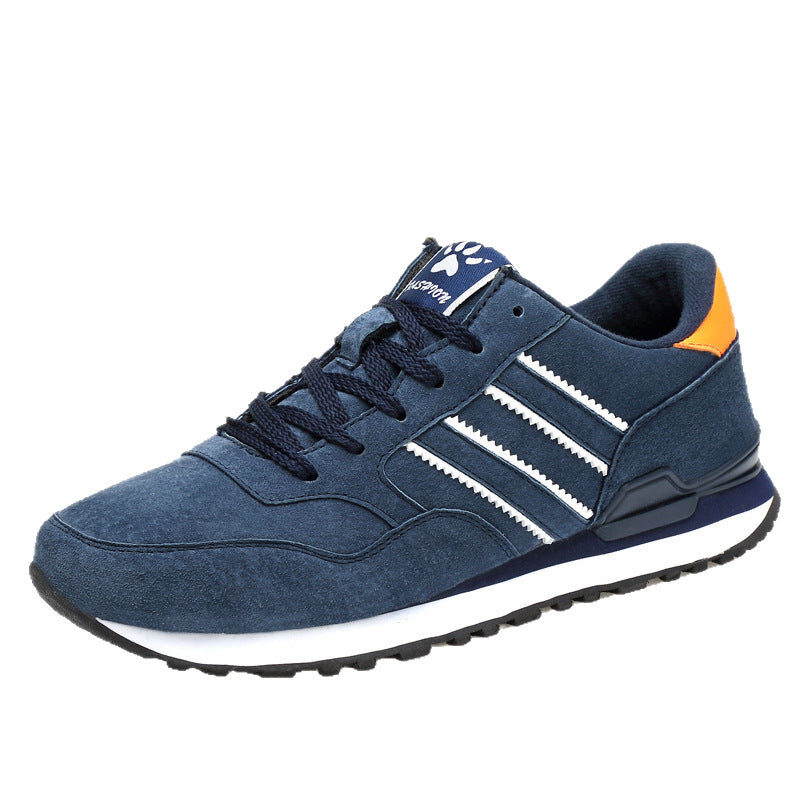 Herren Retro-Suede-Laufsneaker mit gepolstertem Fersenkragen und profilierter Gummisohle Drune