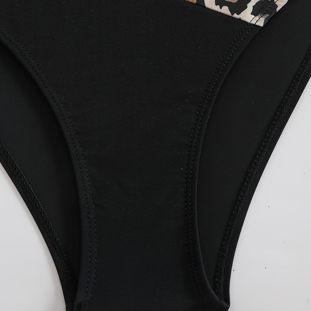 Damen Elegantes Bikini-Set mit tierischem Muster Drune