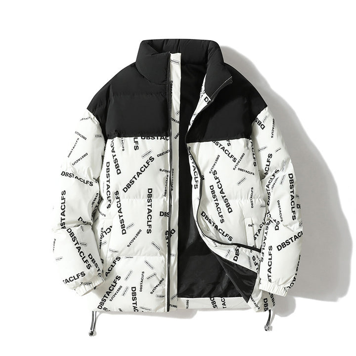 Damen Daunenjacke mit hohem Kragen und modernen Aufdrucken Drune