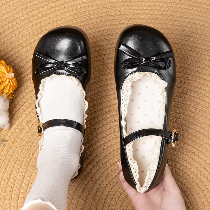 Damen Ballerina-Schuhe mit eleganter Riemchen-Detail und bequemer Sohle Drune