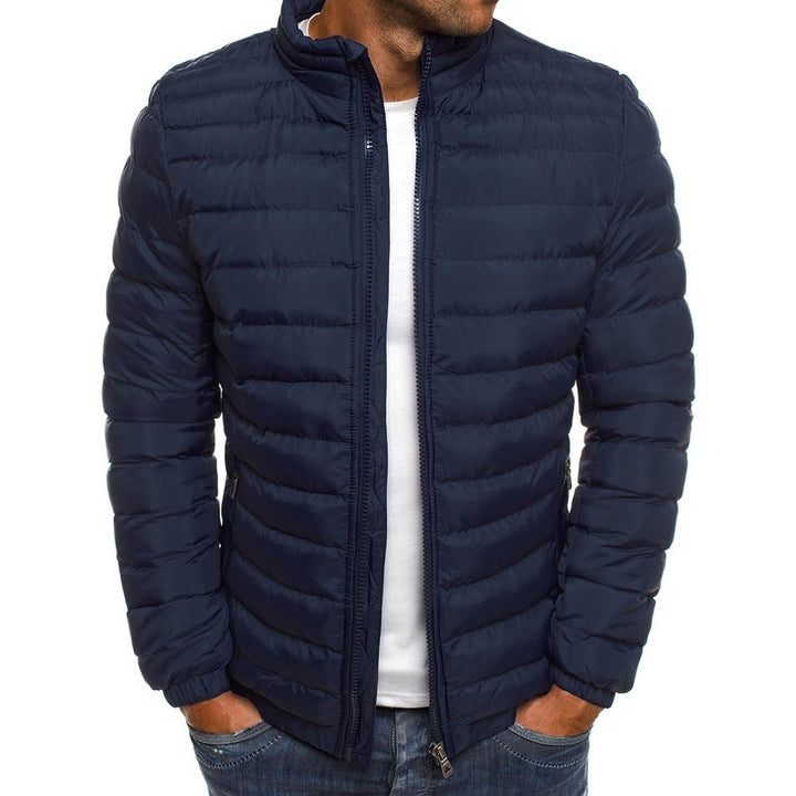 Herren leichte Steppjacke mit hohem Kragen und elastischen Bündchen Drune