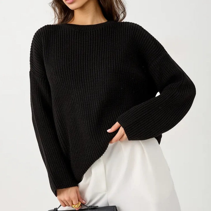 Damen Gemusterter Oversized Pullover