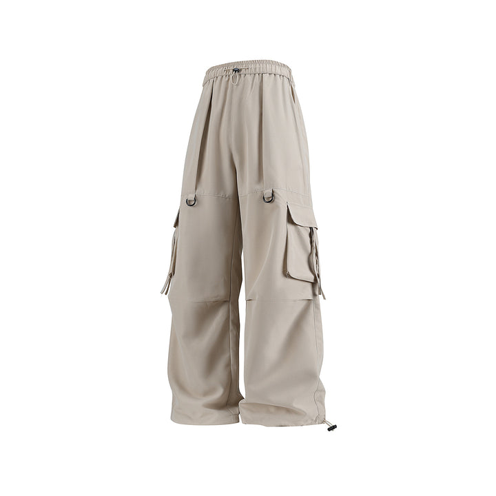 Herren Weite Cargo‑Hose mit Tunnelzugbund, D‑Ring‑Details und verstellbarem Saum Drune
