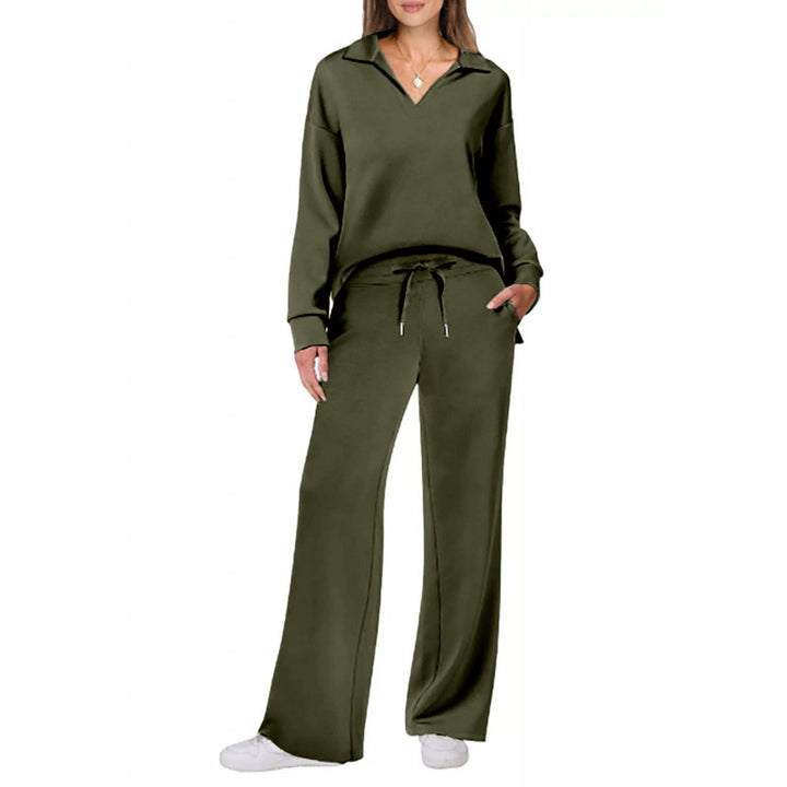 Damen lässiges Sweatshirt und Hose Set Drune