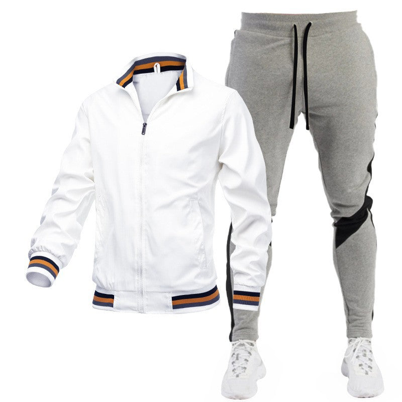 Herren Sportliches Trackjacke und Jogginghose Set Drune