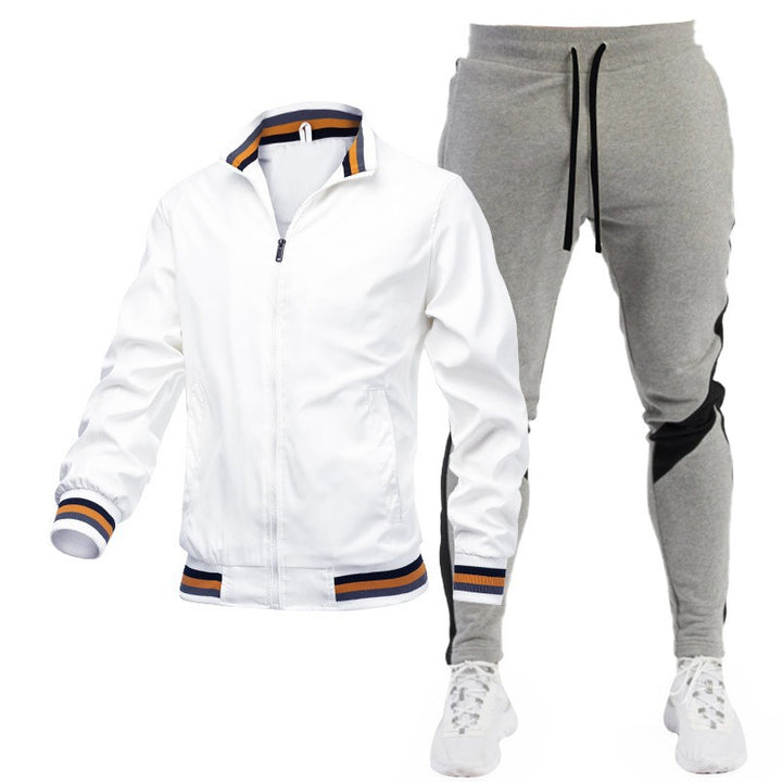 Herren Sportliches Trackjacke und Jogginghose Set Drune
