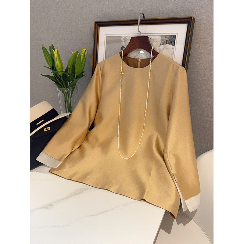 Damen Elegante Bluse aus hochwertigem Stoff mit exklusivem Schnitt Drune