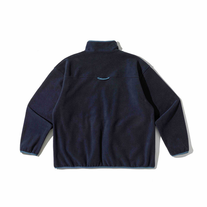 Unisex Fleece-Pullover mit halbhohem Reißverschluss, Kängurutasche und Collegestyle-Stick Drune
