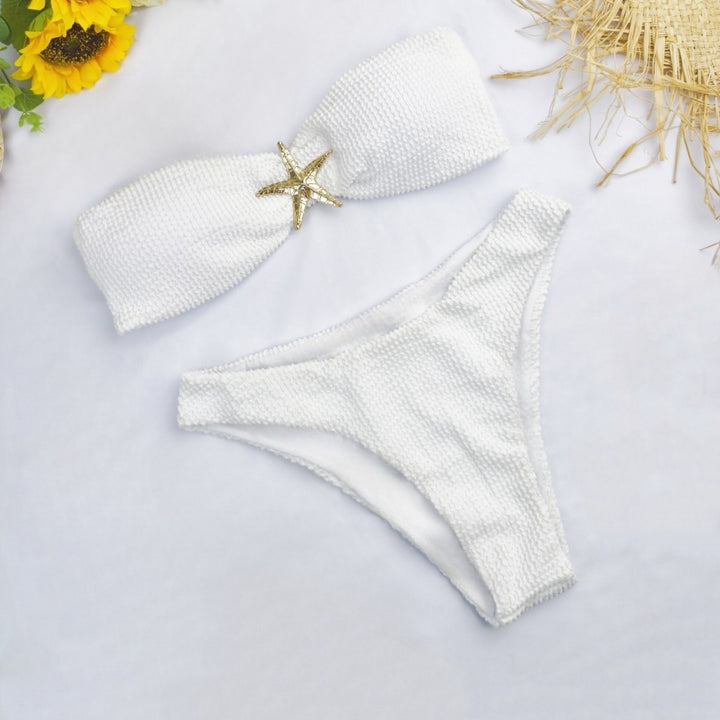 Damen Bandeau-Bikini mit funkelndem Sternen-Detail Drune